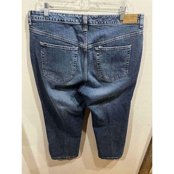 Tommy Hilfiger Jeans Womens Size 14 High Rise Straight Cropped Denim VTG Y2K - Picture 2 of 8